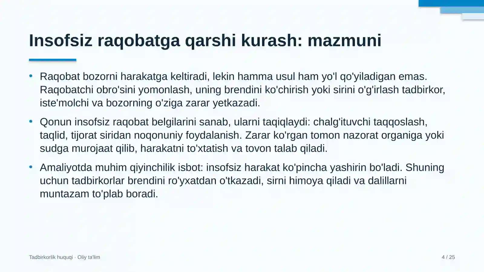 texnikumlarda insofsiz raqobatga qarshi kurashish 7712 4