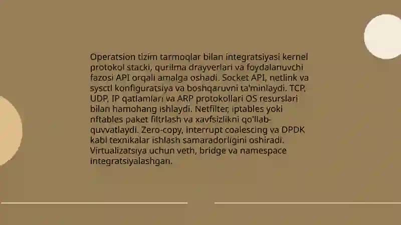 Tarmoq operatsion tizimlari 4