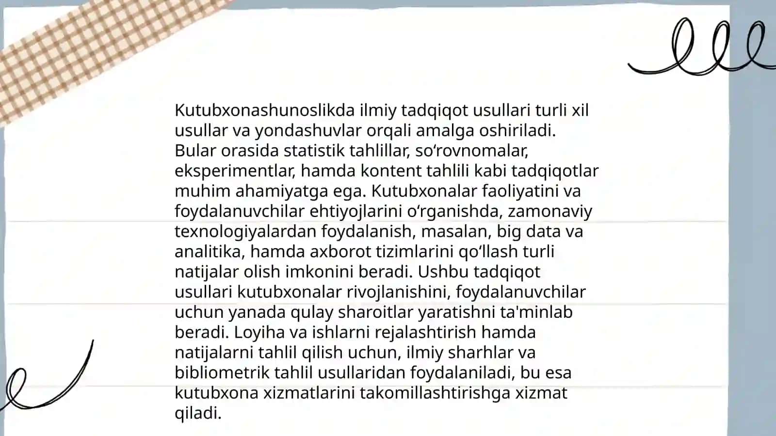 Kutubxonashunoslik fanining metodologiyasi 4