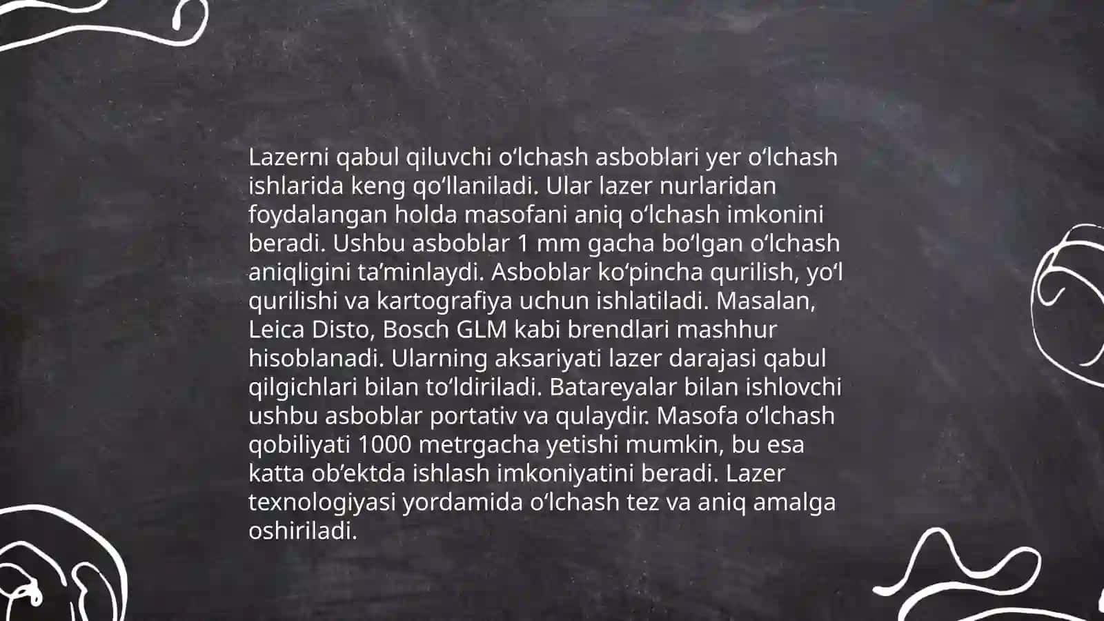 Zamonaviy chiziq o‘lchash asboblari 4