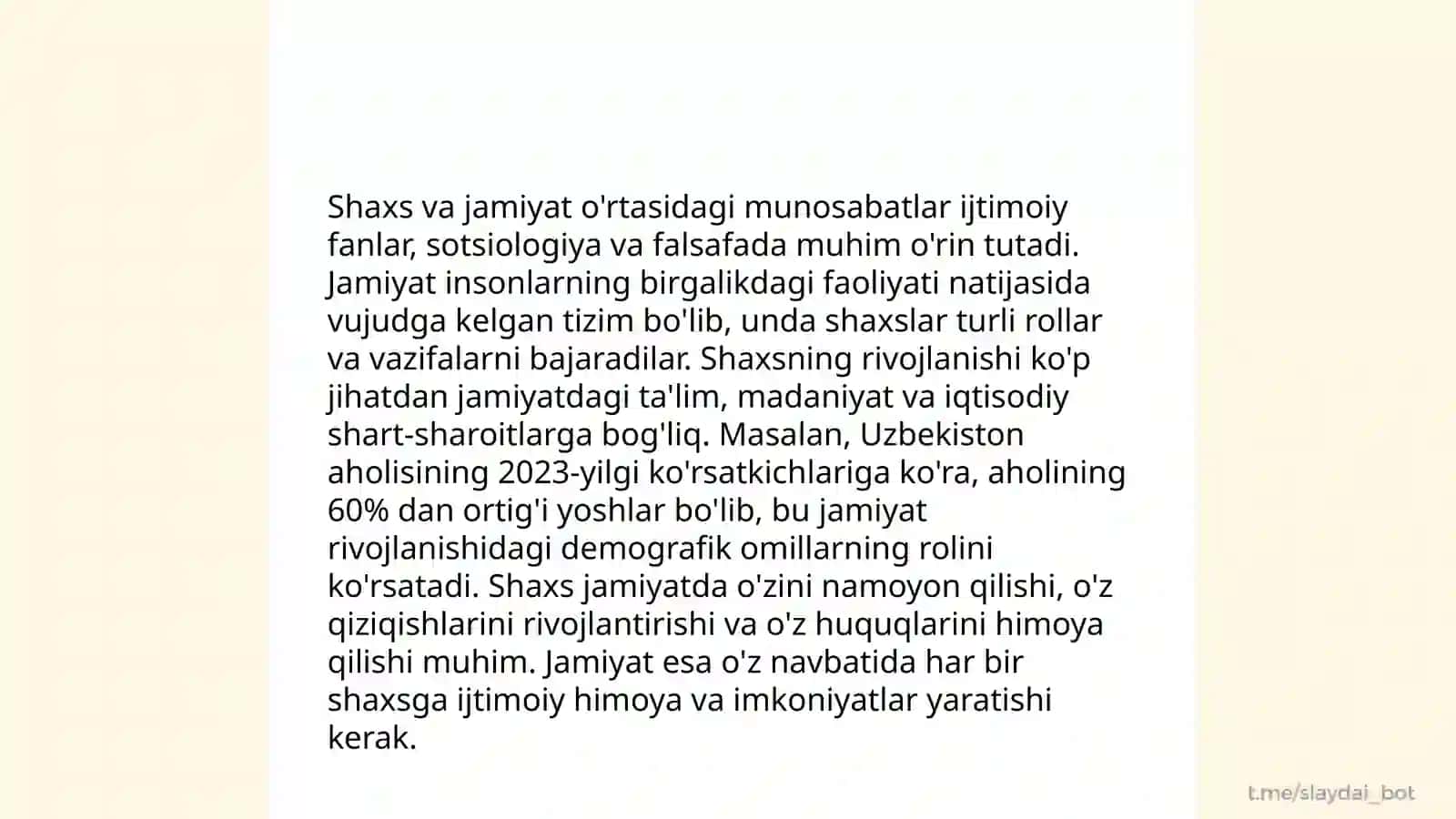 Shaxsning biosotsial xususiyatlari 4