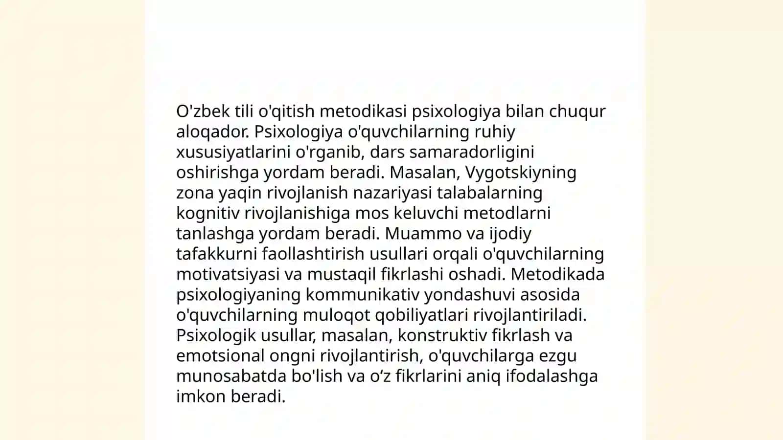 O'zbek tili O'qitish metodikasi 4