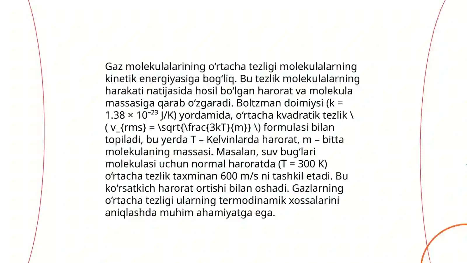 Gaz molekulalarining harakat kinetikasi 4