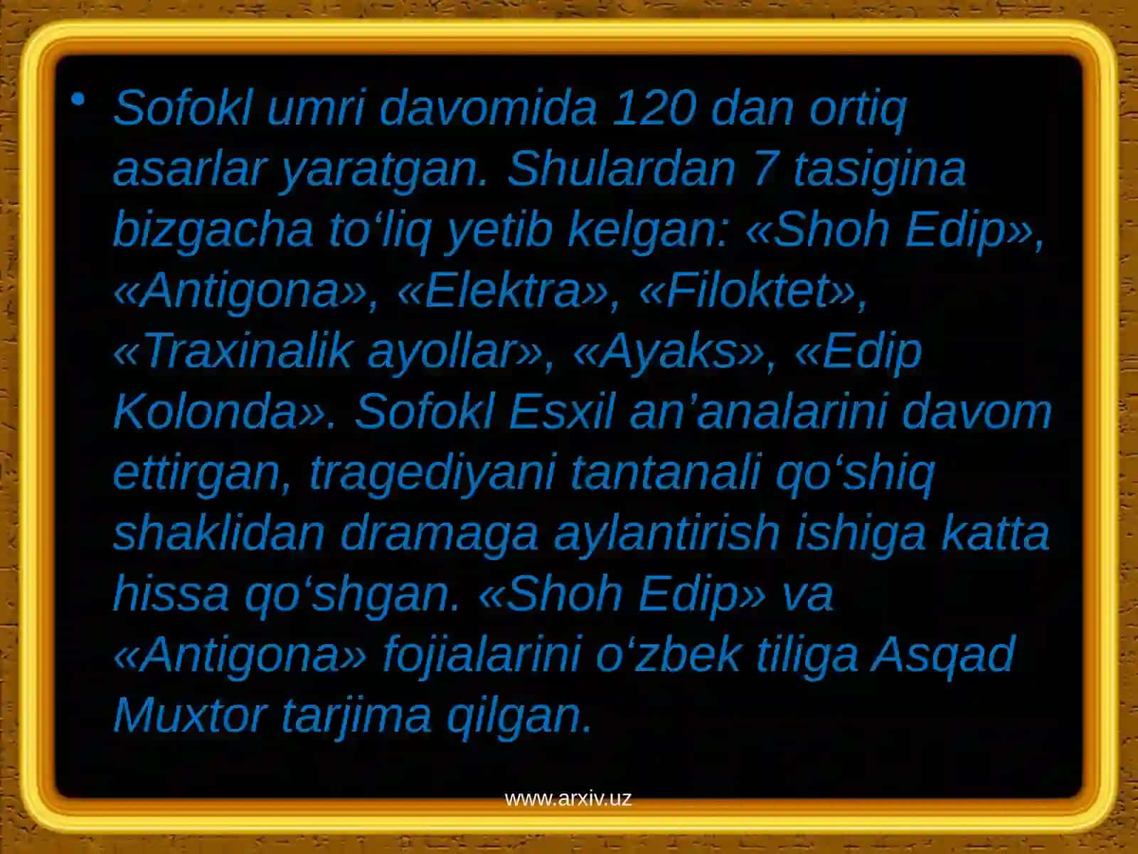 Sofoklning "Shoh Edip" tragediyasi 4