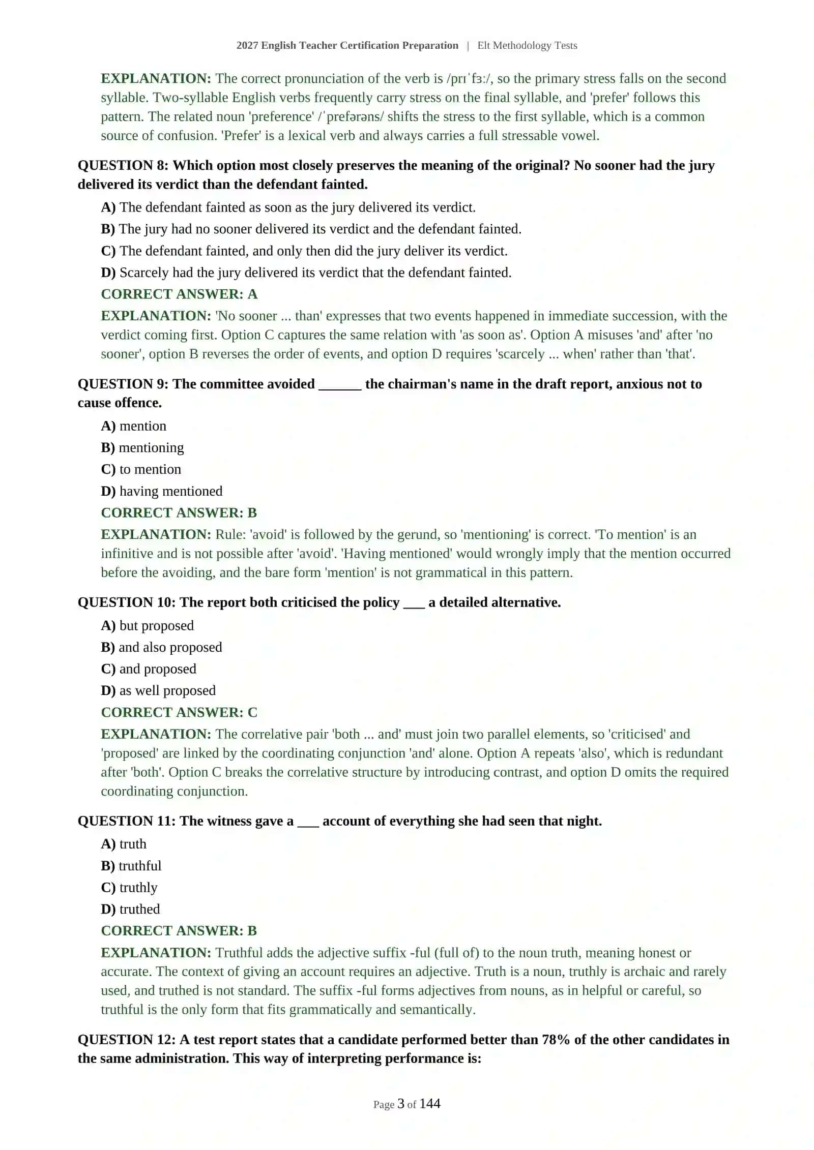 2027 English Teacher Certification Preparation | Elt Methodology Tests 4