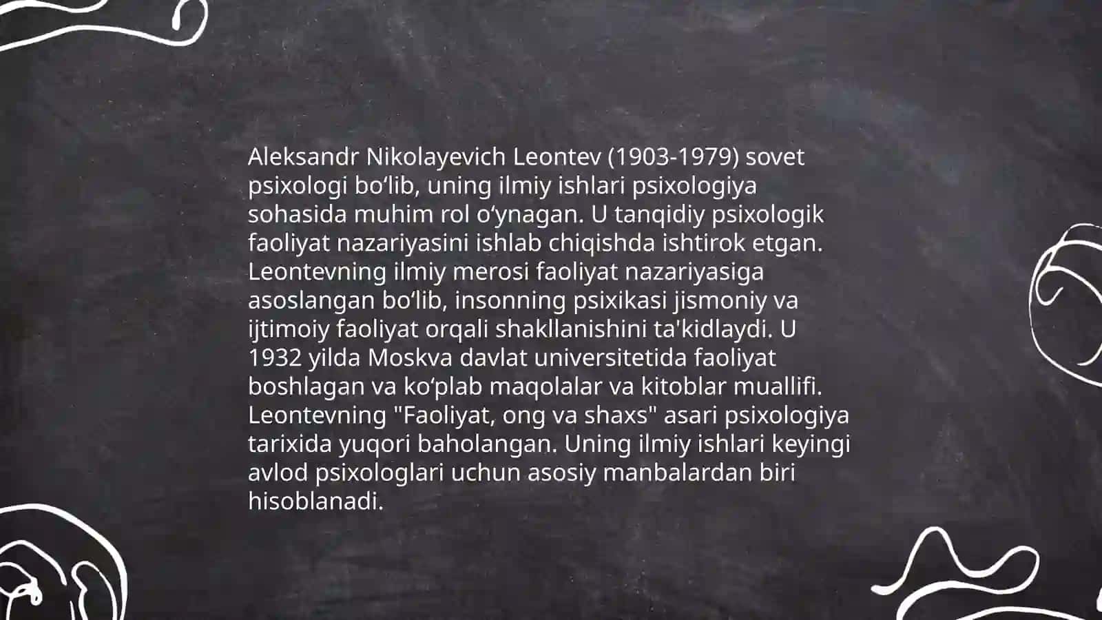 A.N. Leontevning faoliyat nazariyasi 4