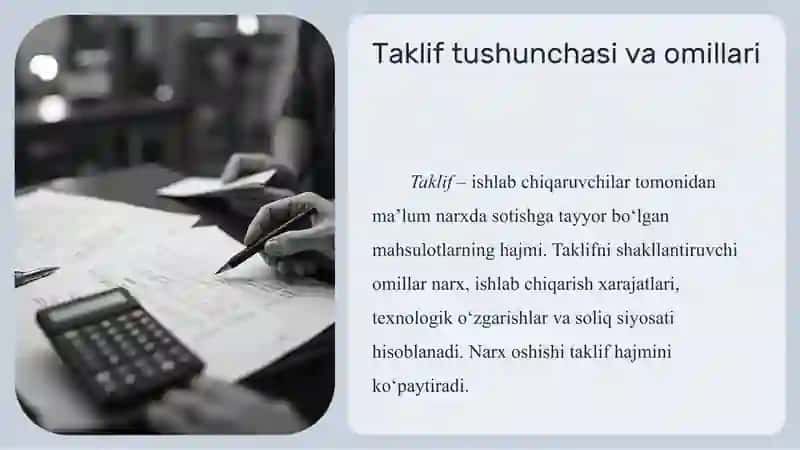 Talab va Taklif Ekonometrik modellarga kirish 4