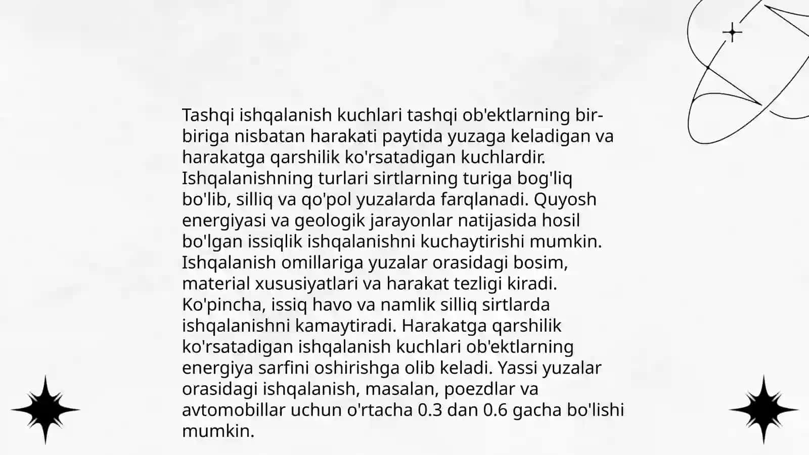 Ishqalanish va inersiya kuchlari 4