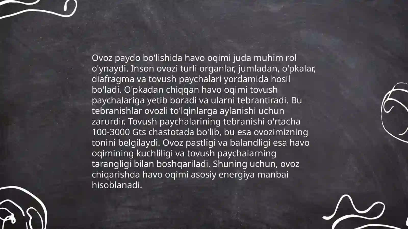 Ovoz paydo bo’lish mexanizmi 4