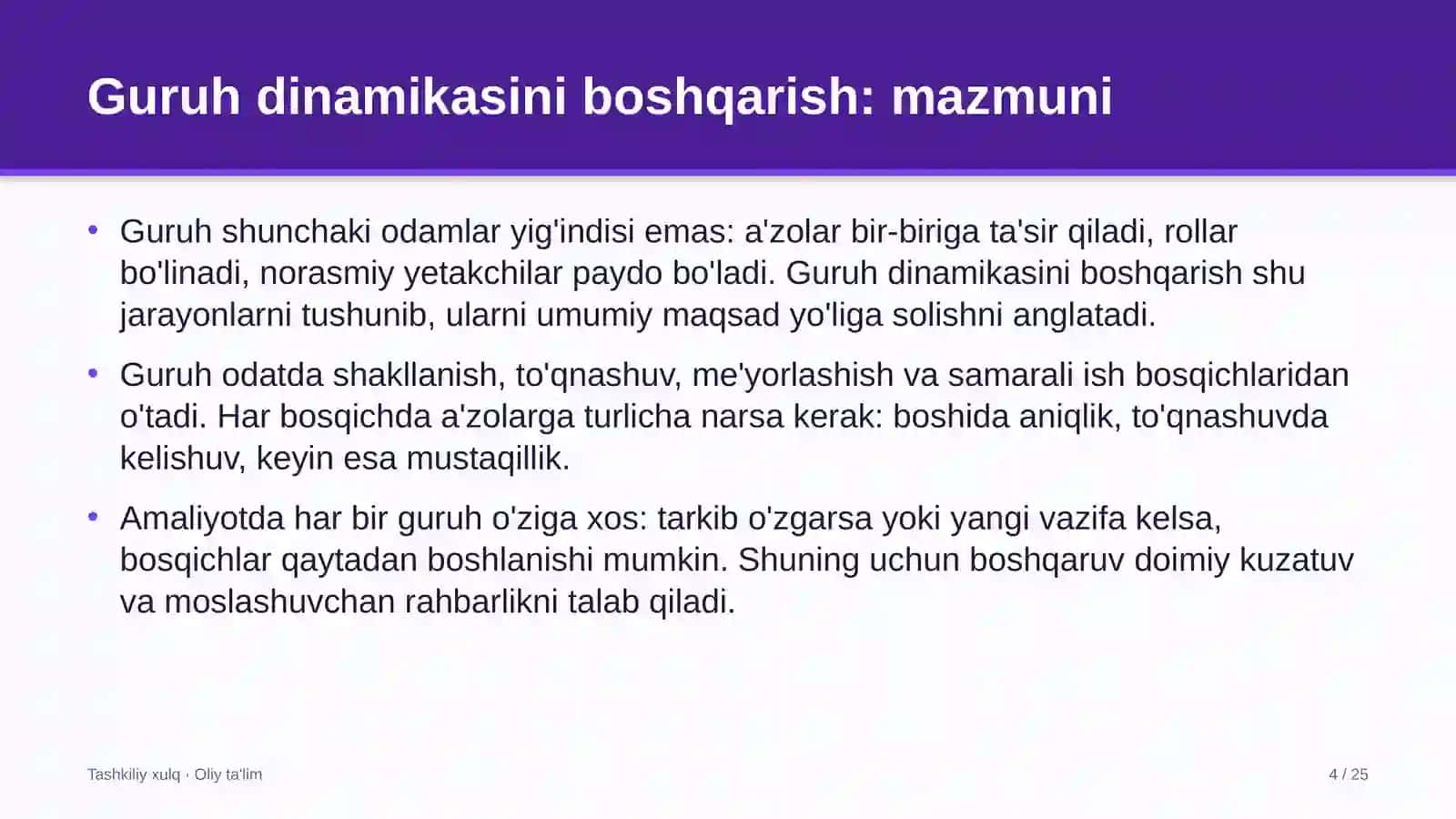 baholash tashkilotlarida guruh dinamikasini boshqarish 9694 4
