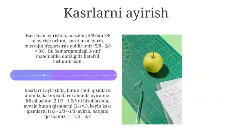 Boshlang'ich sinf matematikasi, ulush va qismlar 4