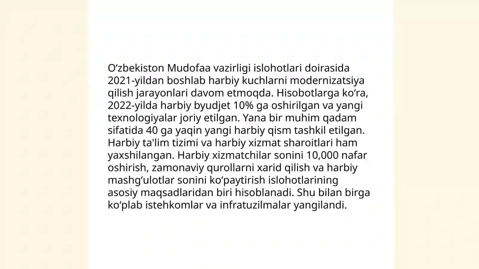 O'zbekiston Respublikasi Mudofaa qobiliyati 4