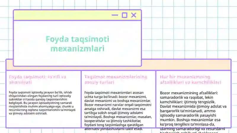Dorixona iqtisodiyotida foydaning taqsimlanishi 4