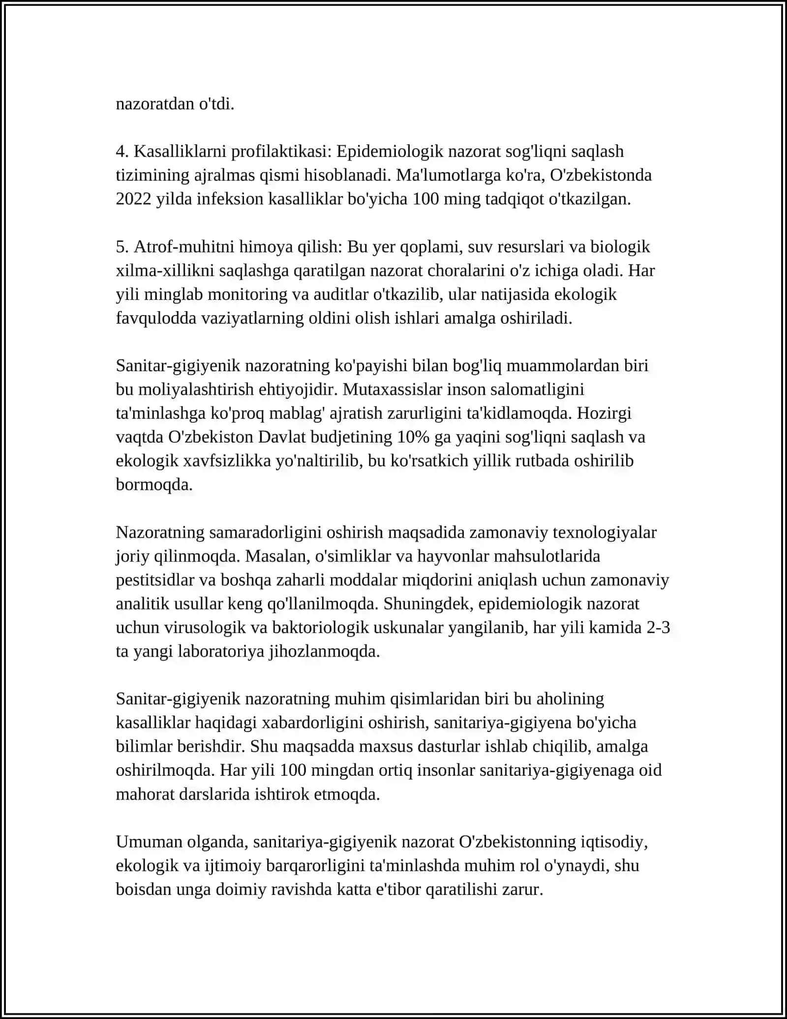 KORXONALARDA SANITARIA JIHATIDAN SINFLANISHI 4
