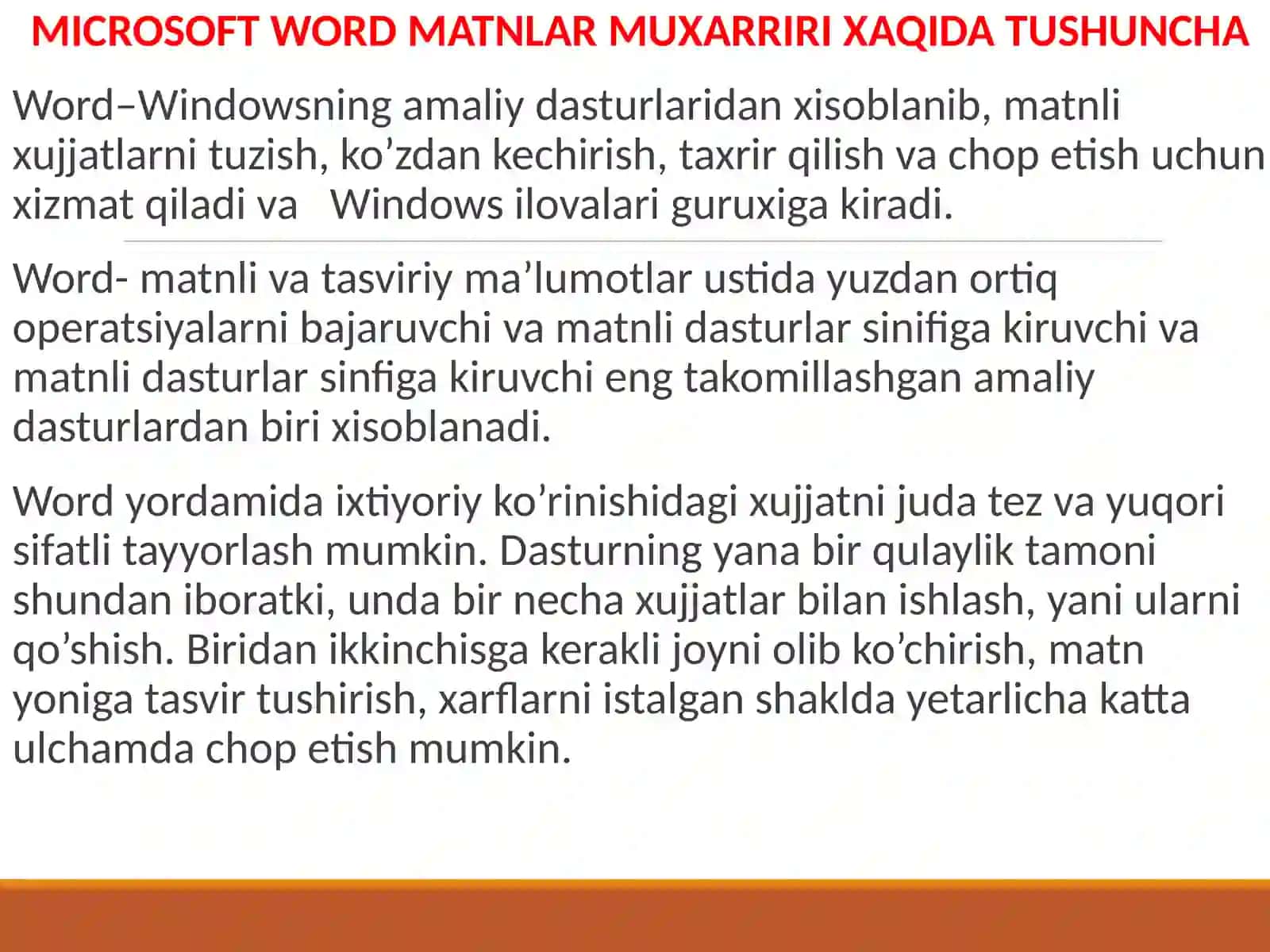 Microsoft Office dasturi 4