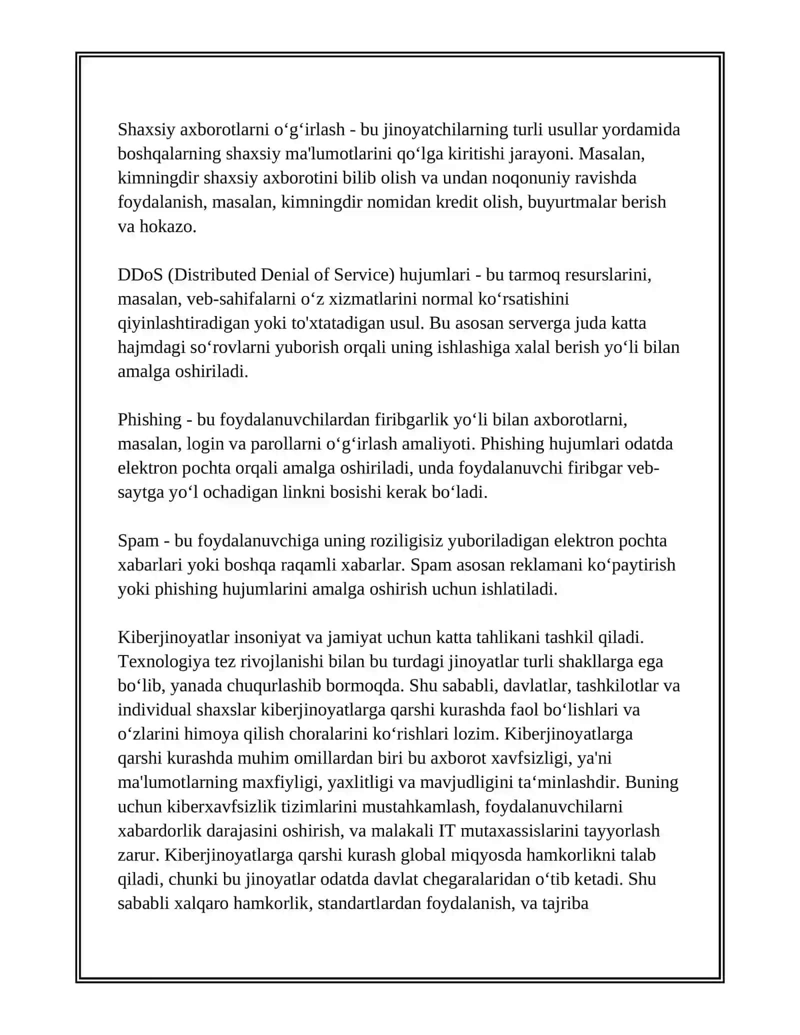 KIBERJINOYAT VA UNGA QARSHI KURASH 4