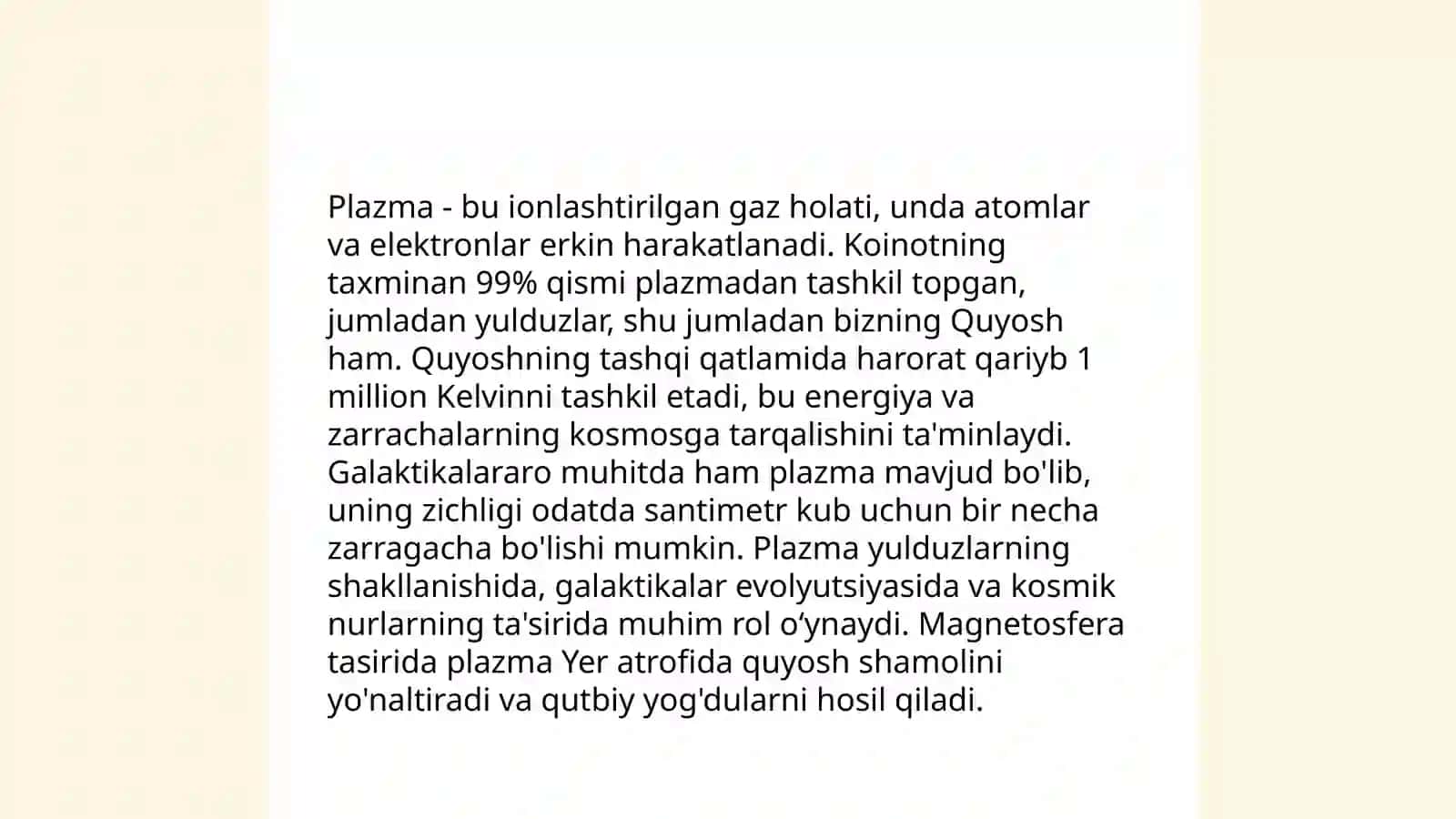 Plazma haqida tushuncha 4