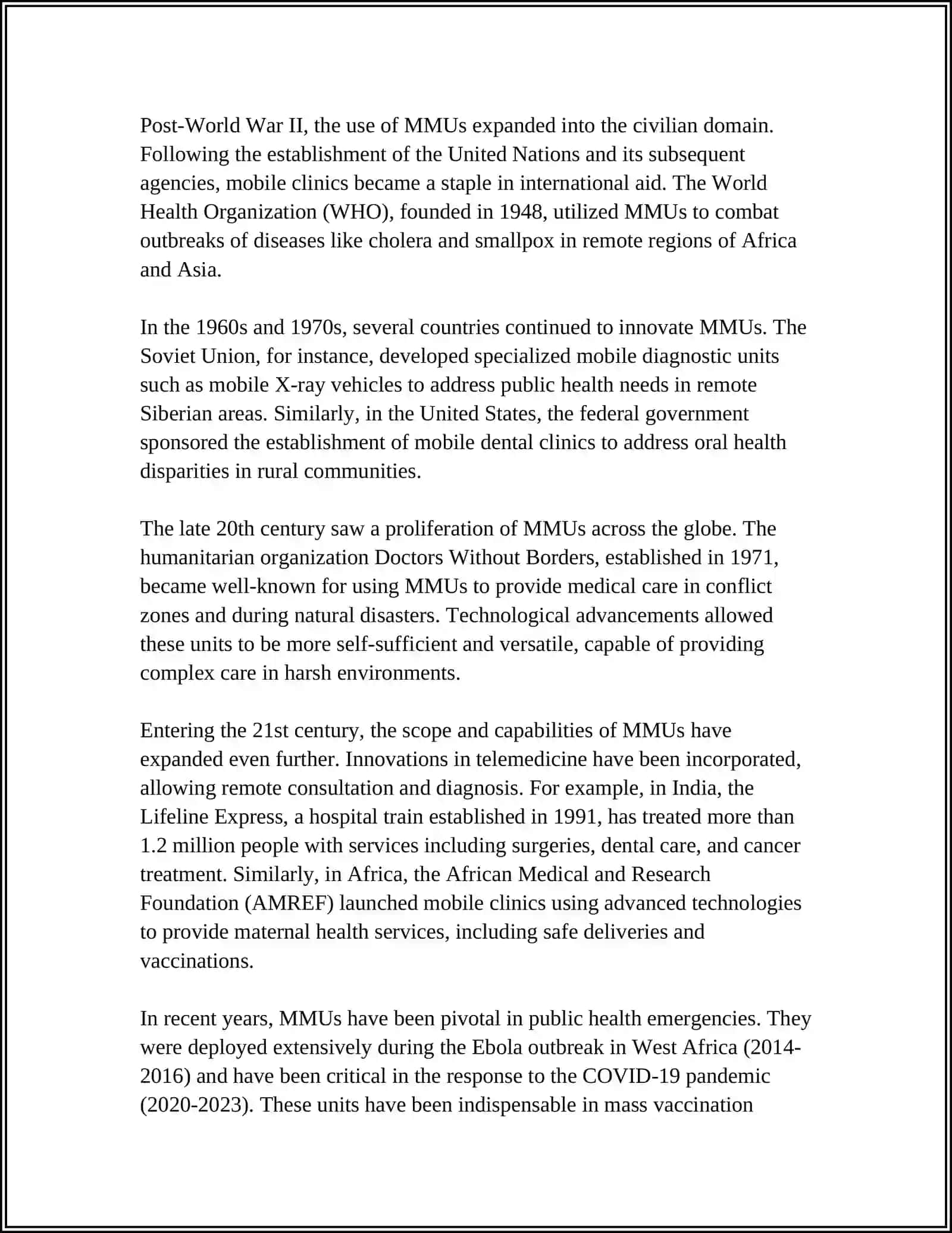MOBILE MEDICAL UNITSIN THE WORLD 4
