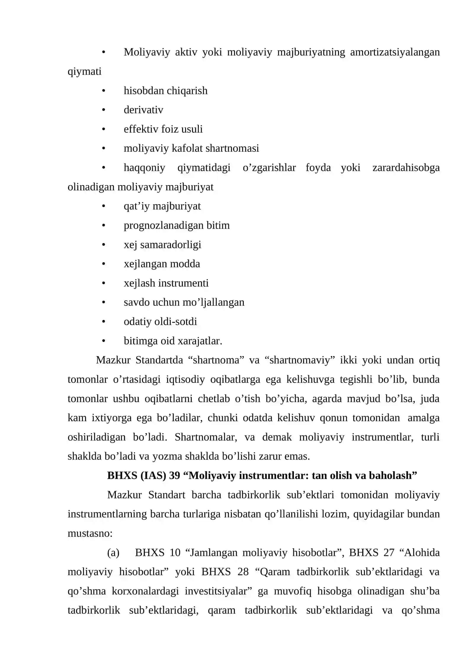 Moliyaviy instrumentlar: taqdim etish (IAS 32) 4