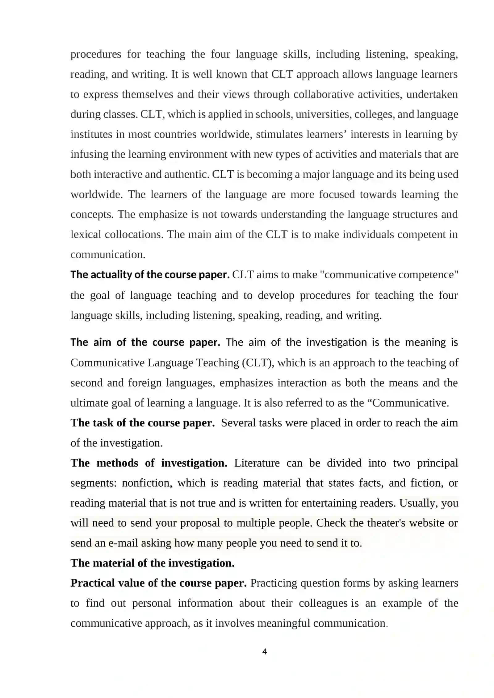 The Goals of Language Teaching 4