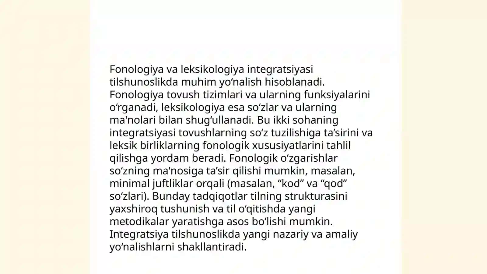 Tilshunoslik va ichki integratsiya 4