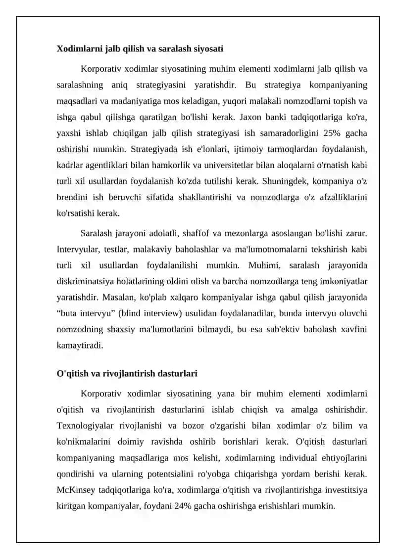 Korporativ xodimlar siyosati 4