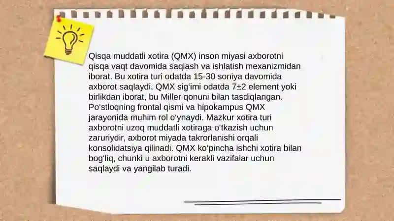 Qisqa muddatli koʻrish xotirasini oʻrganish 4