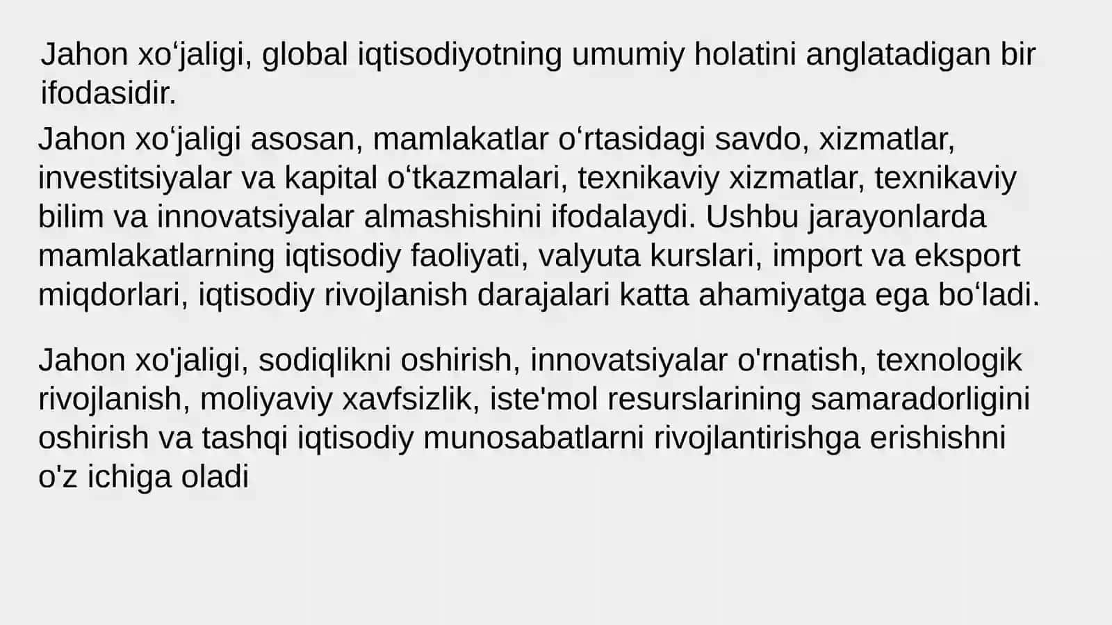 Jahon xoʻjaligida kambagʻallik va ochlik muammolari 4