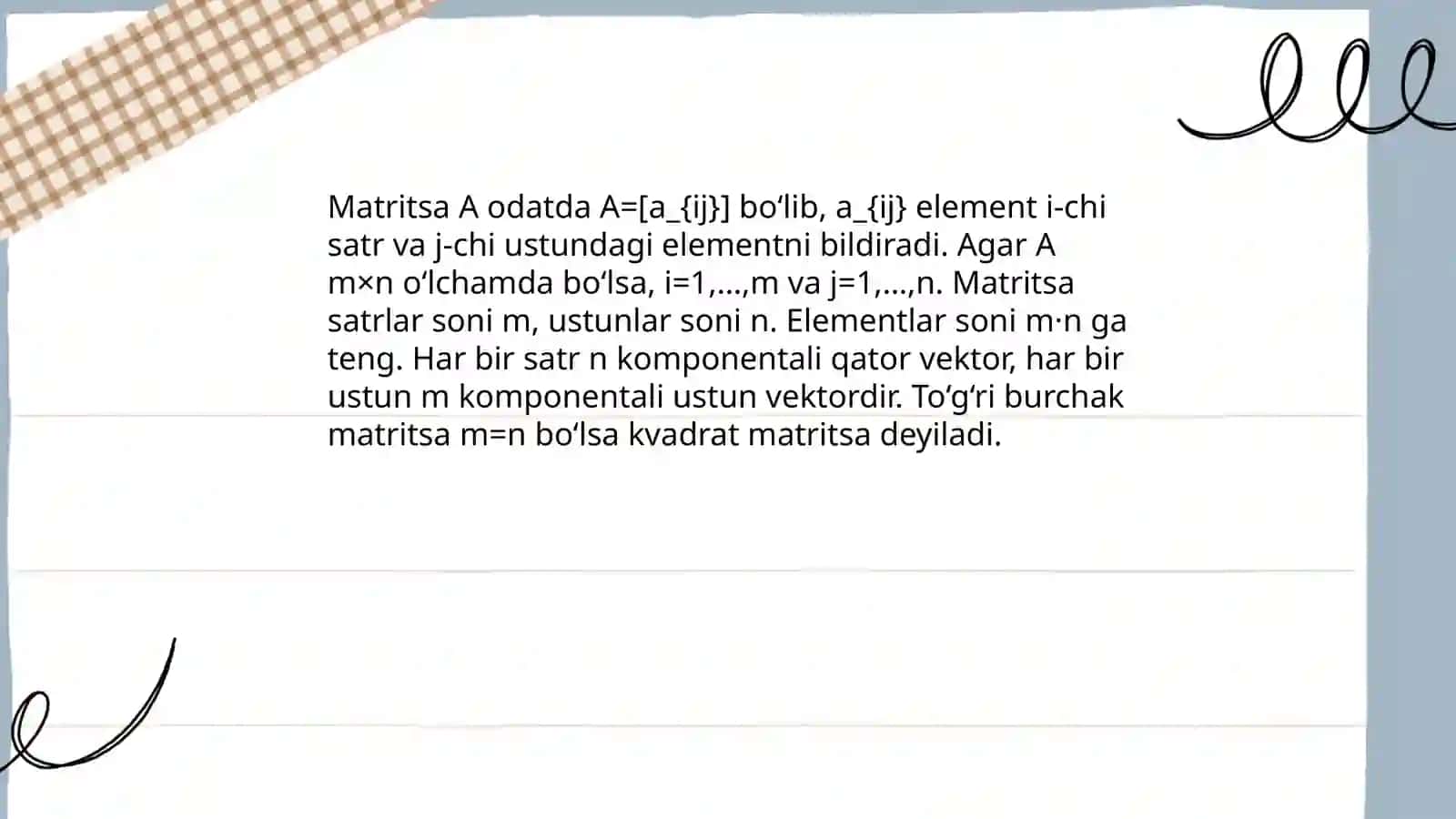 Matritsa haqida tushuncha 4
