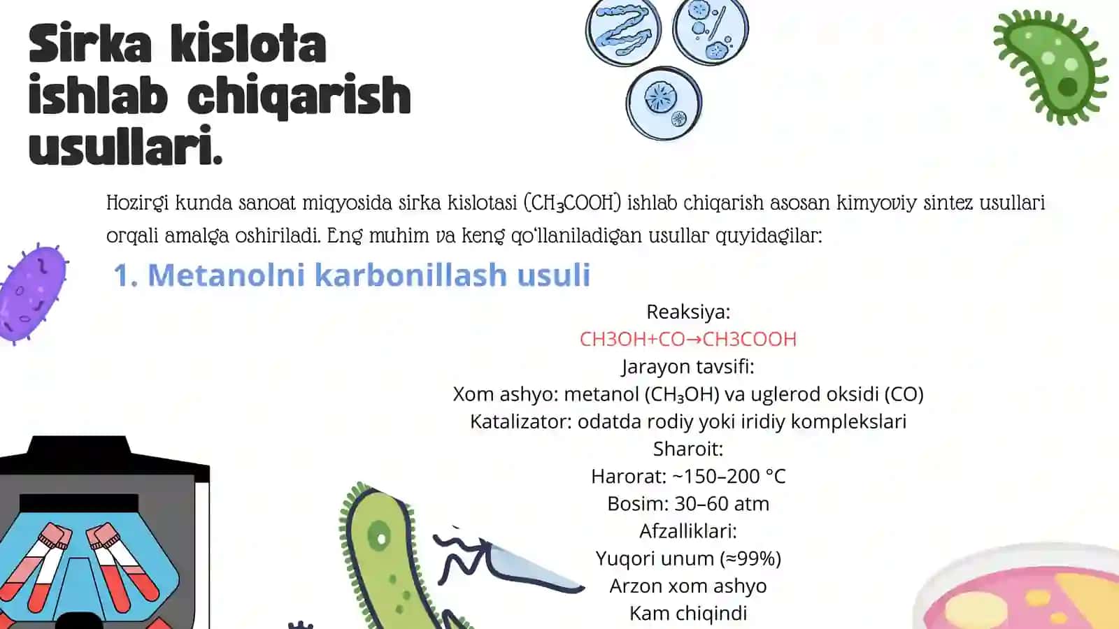 SIRKA KISLOTA ISHLAB CHIQARISH 4