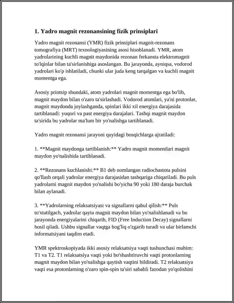 Yadro magnit rezonansi (YMR) 4