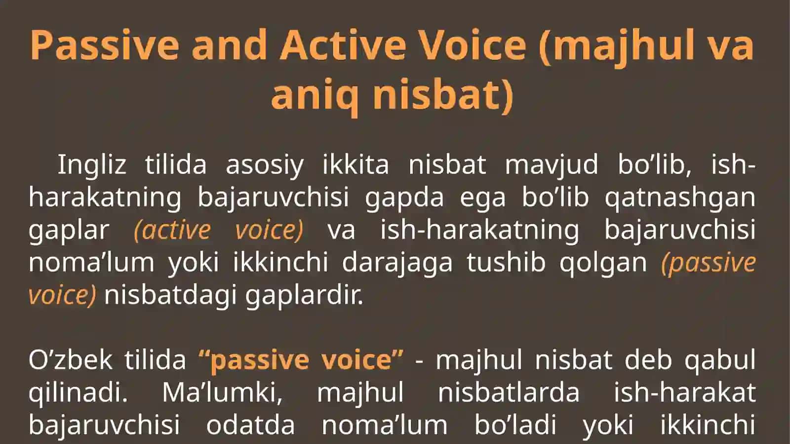 Passive voice 4