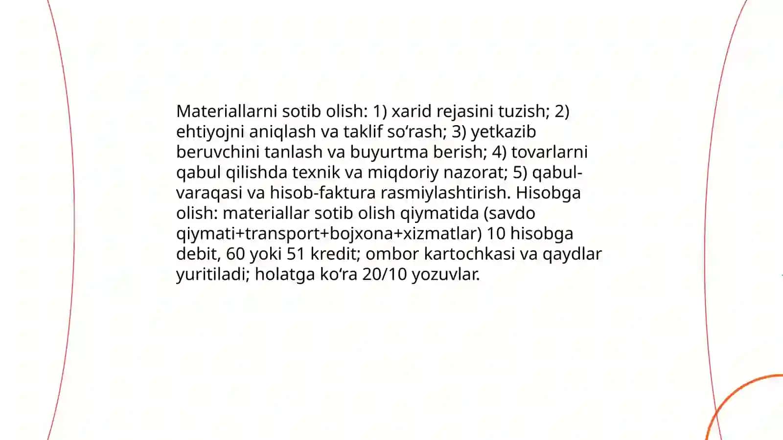 Moddiy xarajatlar hisobi 4