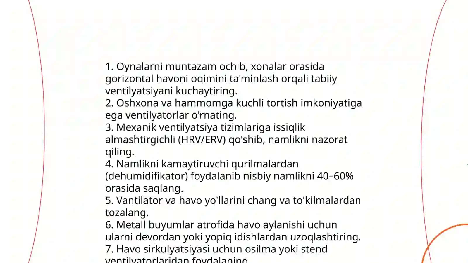 Uyda karroziyani kamaytirish usullari 4