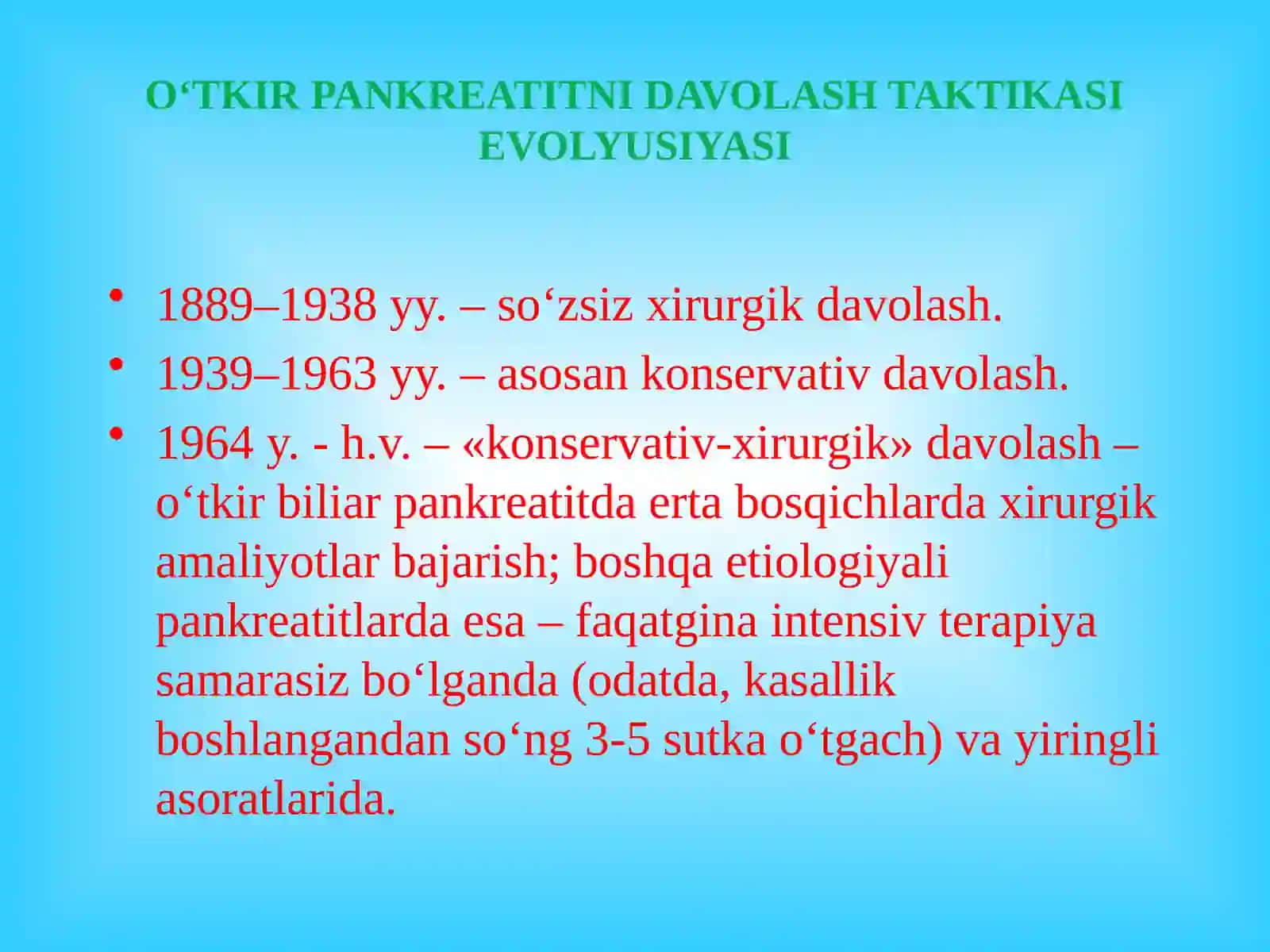 O‘tkir va surunkali pankeratitlar etiologiyasi va patogenezi 4