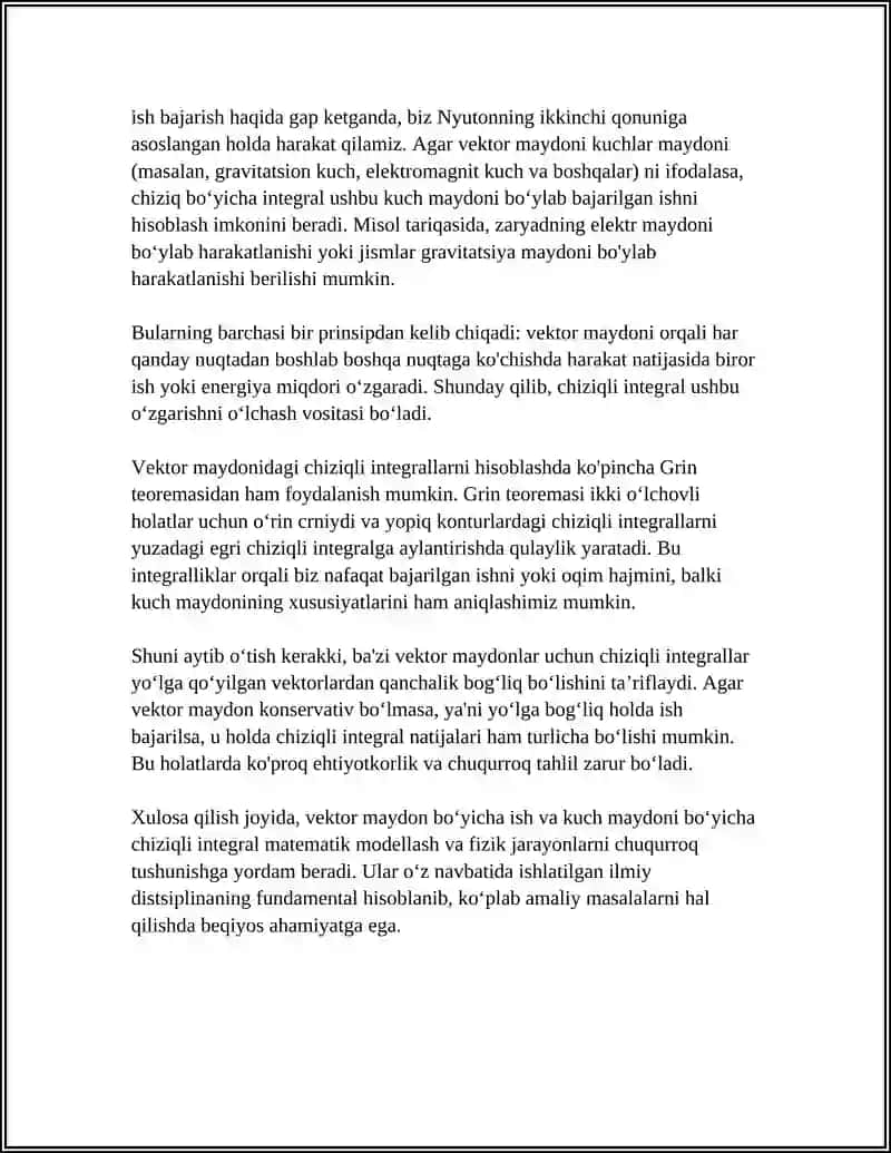 EGRI CHIZIQLI INTEGRALLARNING TATBIQLARI 4