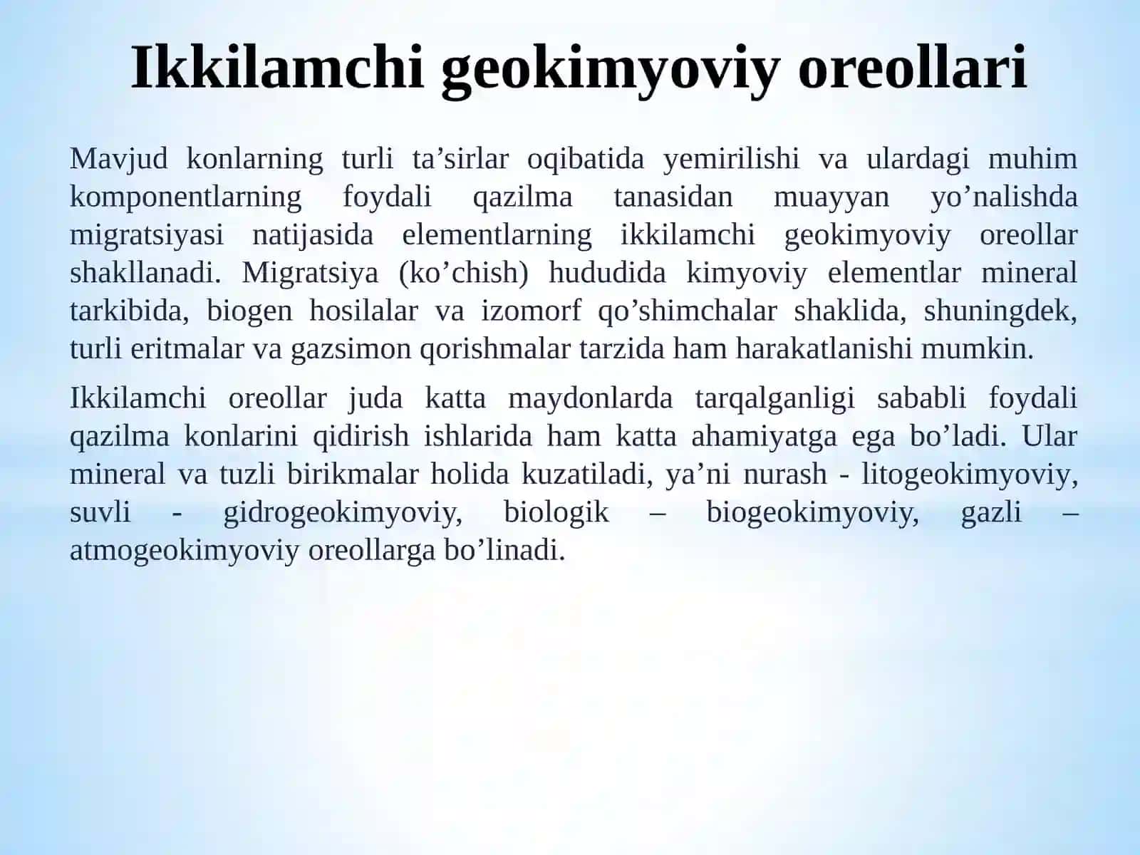 Geokimyoviy qidiruv tadqiqot usullari bilan tanishish 4
