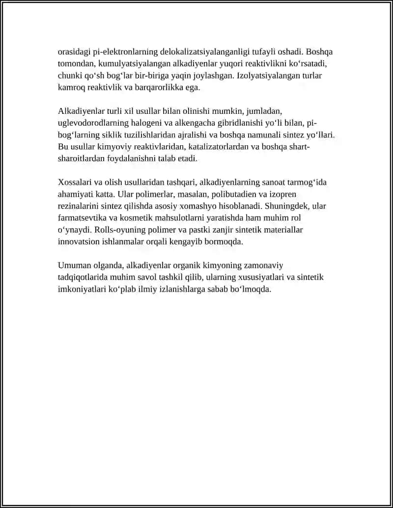 ALKADIYENLAR: ULARNING XOSSALARI, OLINISHI VA ISHLATILISHI 4