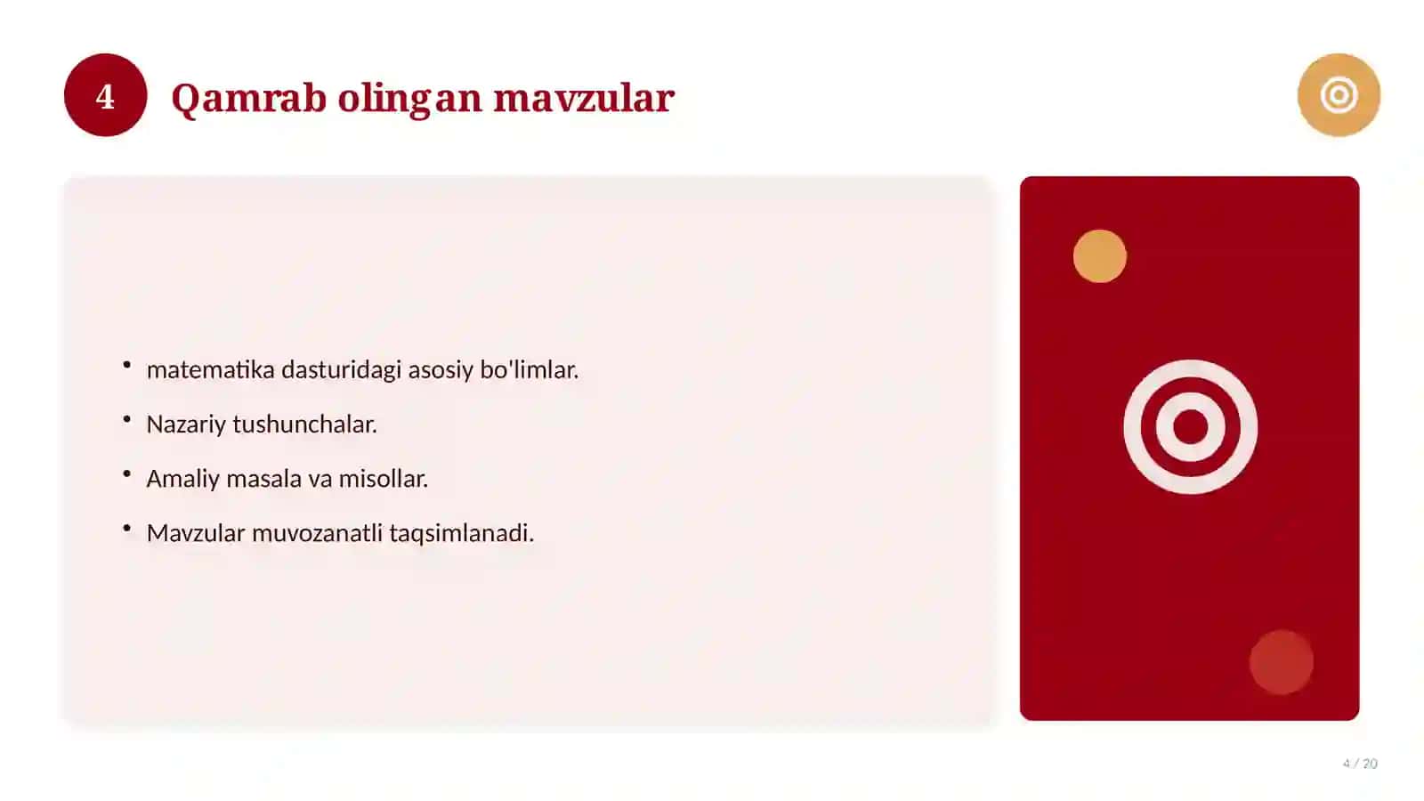 Kimyo fanidan 6-sinf: mavzulashtirilgan nazorat ishi 4
