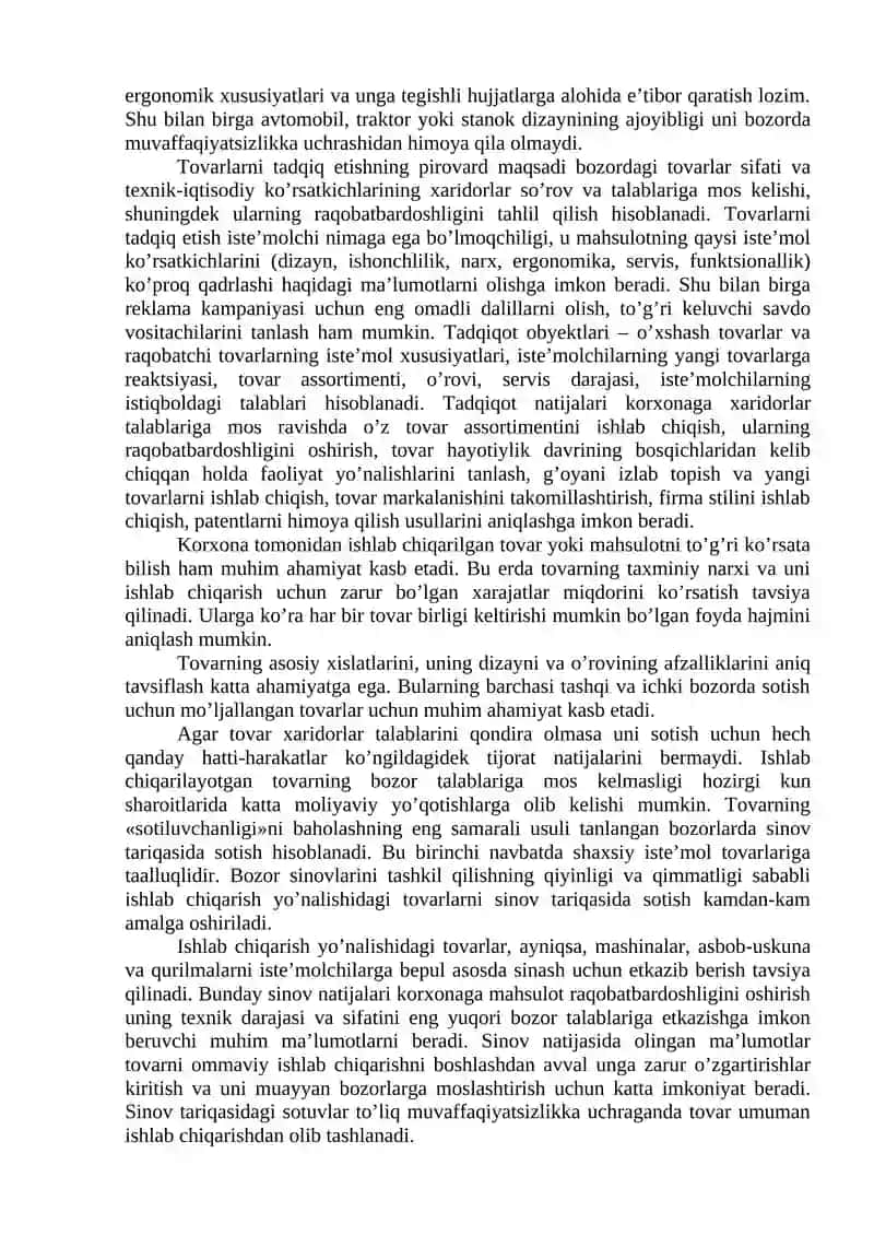 Korxona mahsulotini tavsiflash 4