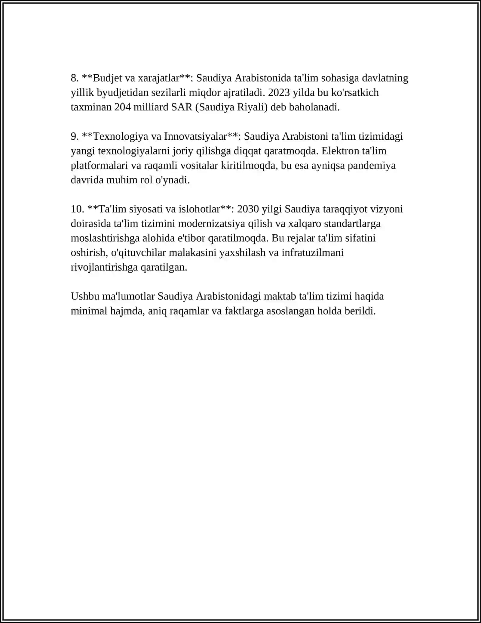 SAUDIYA ARABISTONI TA'LIM TIZIMI 4