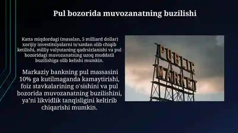 Pul bozorida muvozanat modeli 4