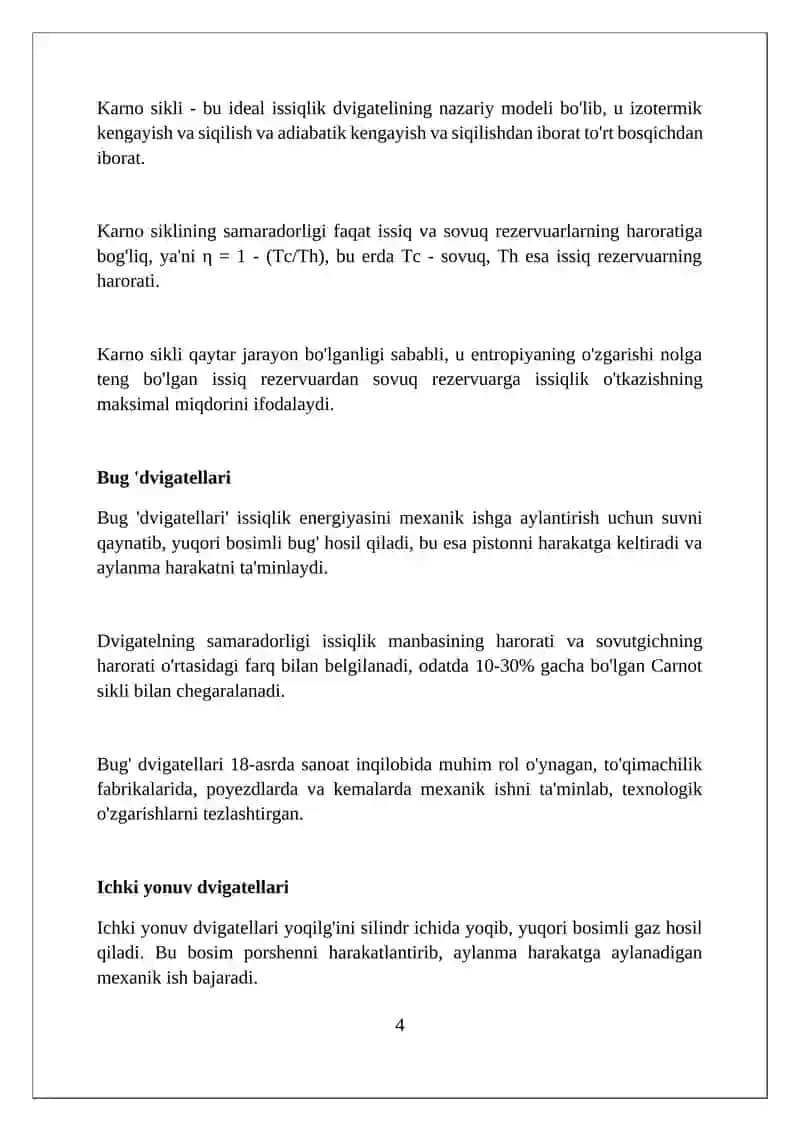 Issiqlikni mexanik ishga aylanishi 4