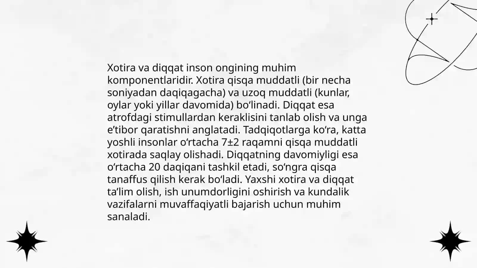 Xotira va unutish 4