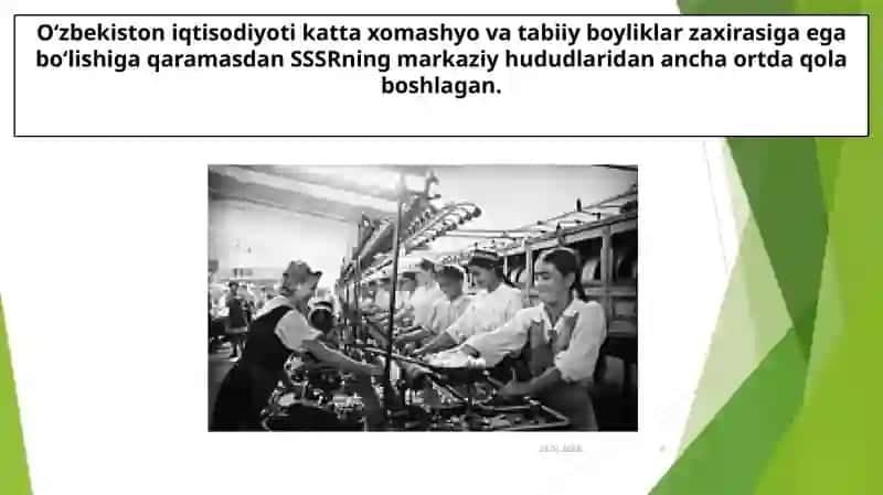 MUSTAQILLIKKA ERISHISH ARAFASIDA OʻZBEKISTONDAGI IJTIMOIY- SIYOSIY JARAYONLAR 4