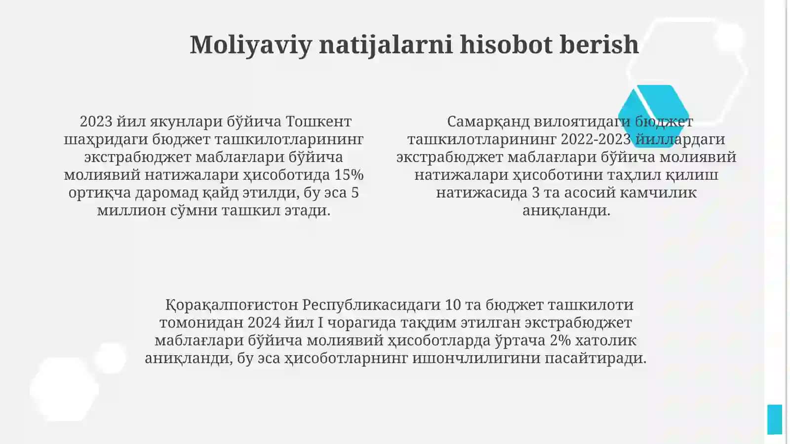 Budjet yashkilotlarida hisob varaqlarida budjetdan tashqari mablag’lar hisobi 4