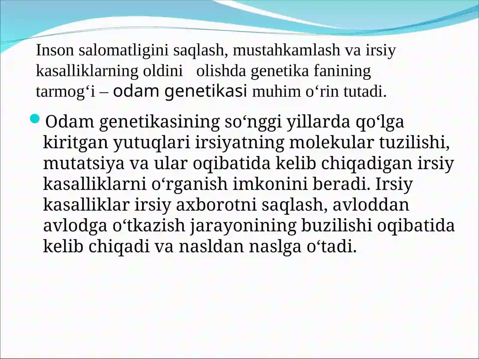 Odam genetikasini o’rganish usullari 4