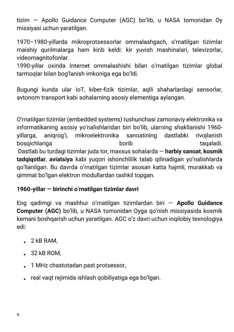 O'rnatilgan tizimlarda tarmoqlar va protokollar 4