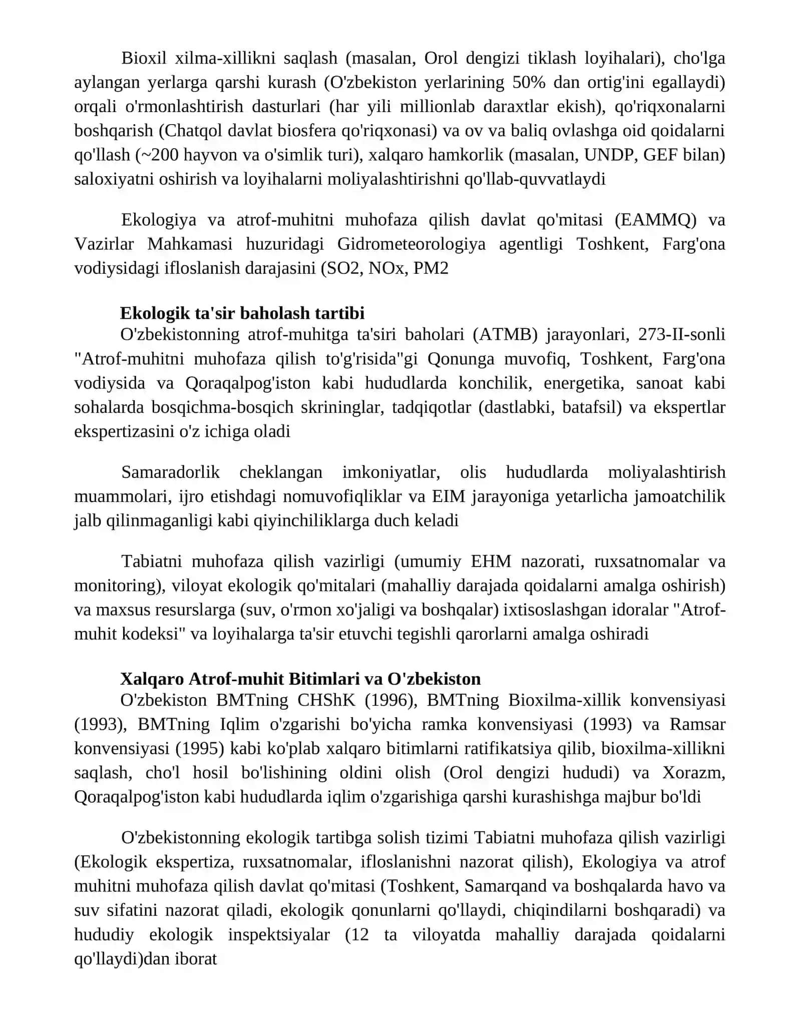 O'zbekistondagi Ekologik Qonunchilik 4