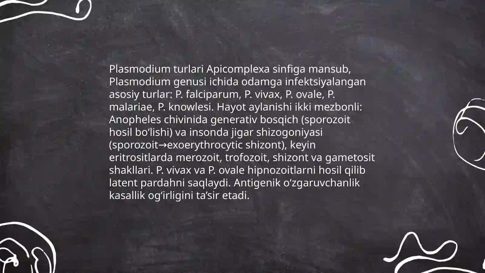 Sporalilar - odam parazitlari 4